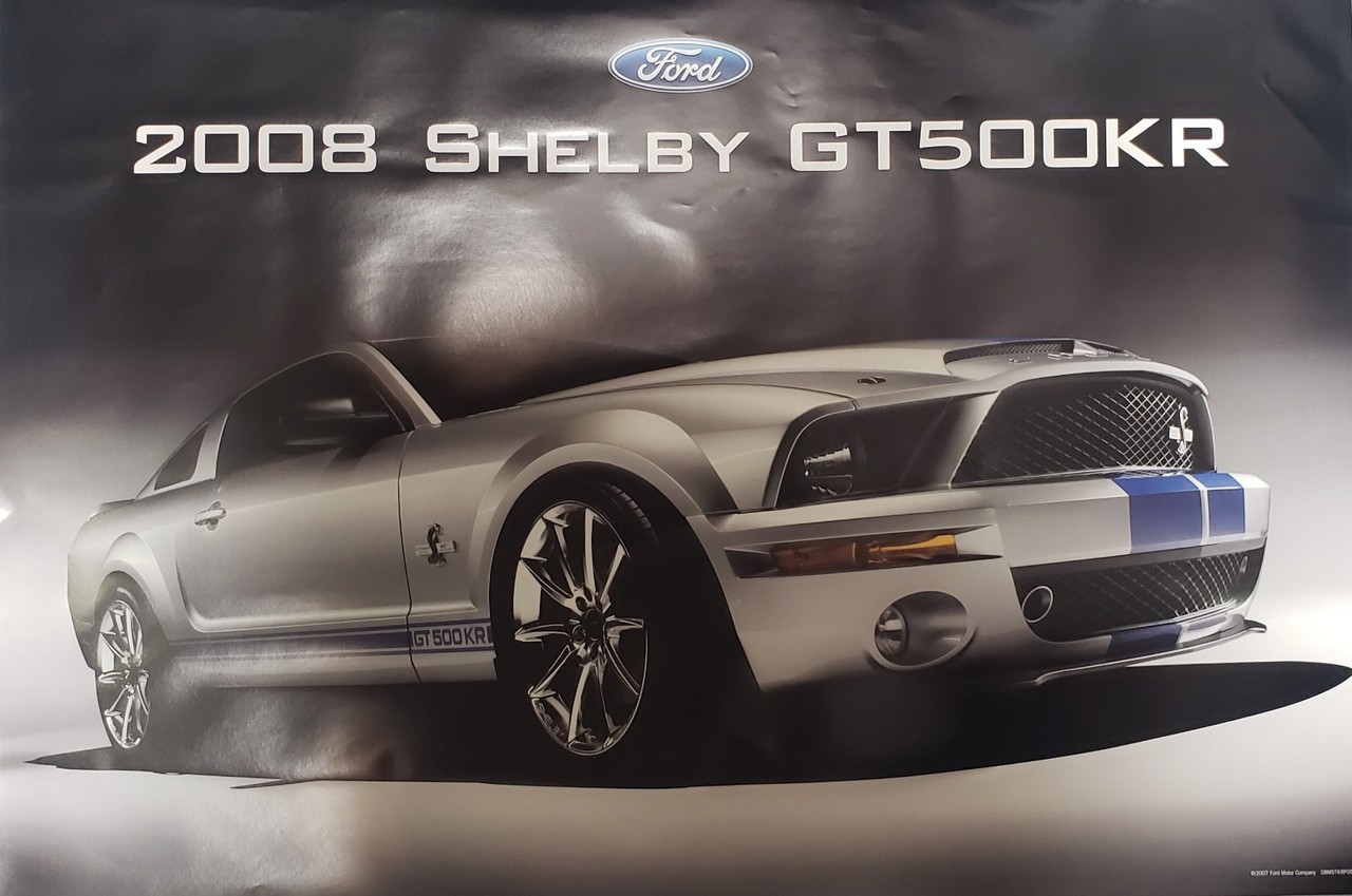 2008 Shelby GT500 KR Mustang Promo Poster * OEM * Ships WORLDWIDE & FREE to USA