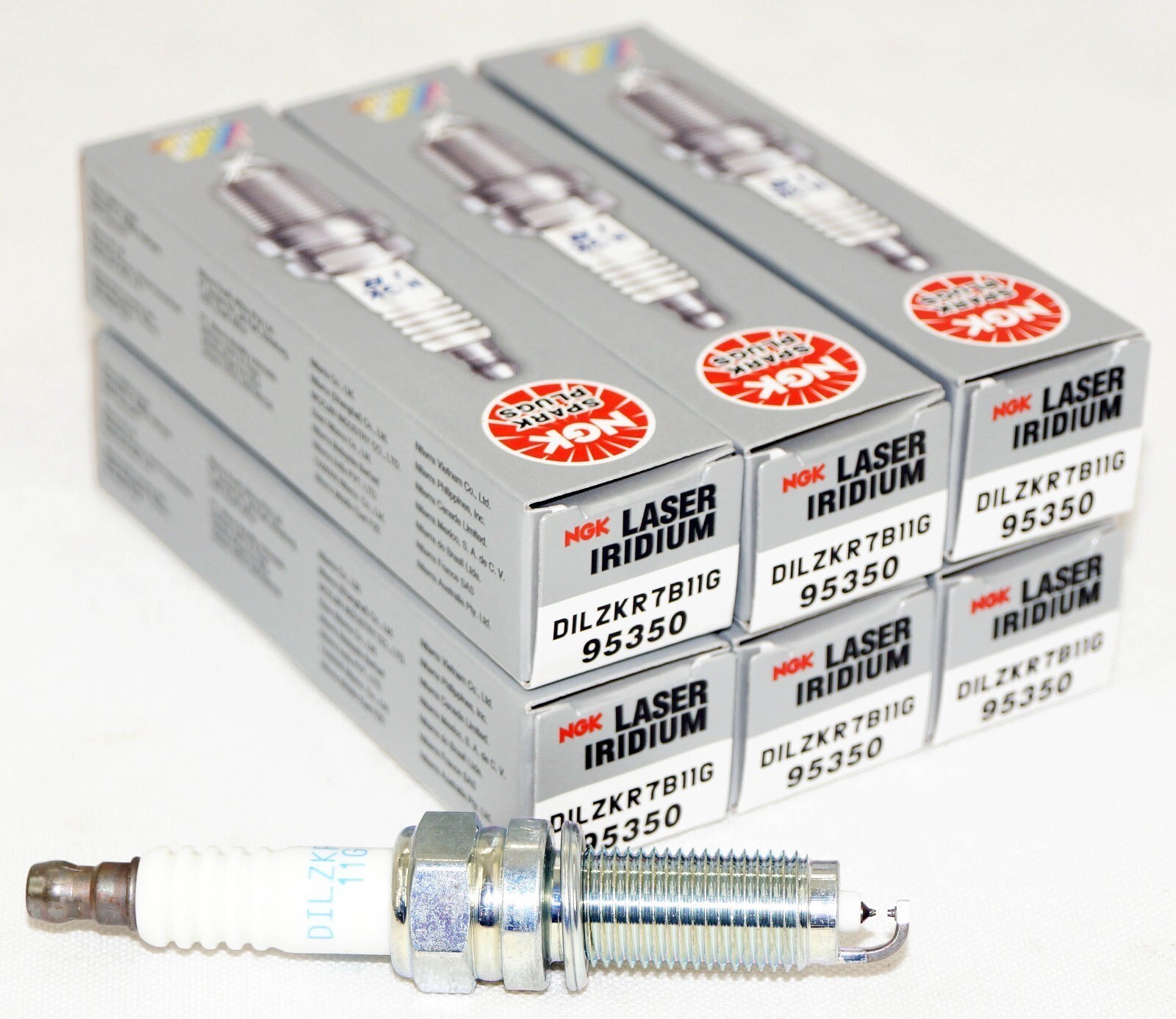 Set of 6 NGK 95350 Laser Iridium Spark Plugs DILZKR7B11G for HONDA PASSPORT 3.5L Set of 6 NGK 95350 Laser Iridium Spark Plugs DILZKR7B11G for HONDA PASSPORT 3.5L