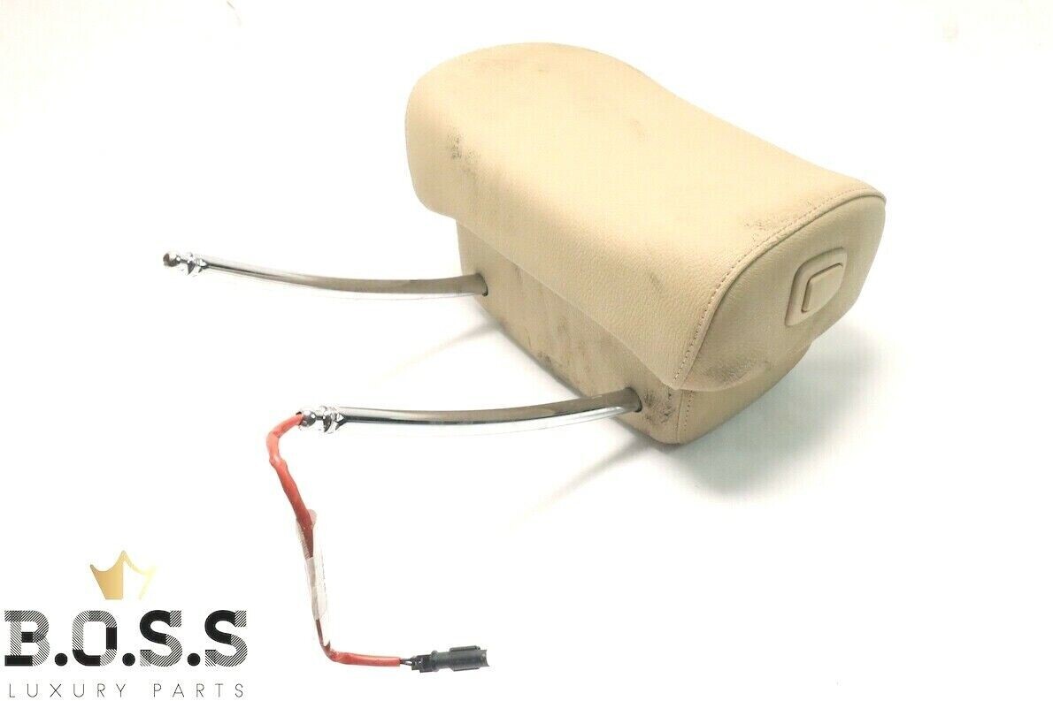 07-09 BMW E70 X5 Front Comfort Seat Headrest Savanna Beige Napa Leather