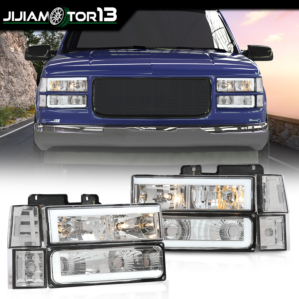 Fit For 1994-1998 GMC C/K C10 Sierra Pair LED Headlights & Corner & Bumper Lamps Fit For 1994-1998 GMC C/K C10 Sierra Pair LED Headlights & Corner & Bumper Lamps