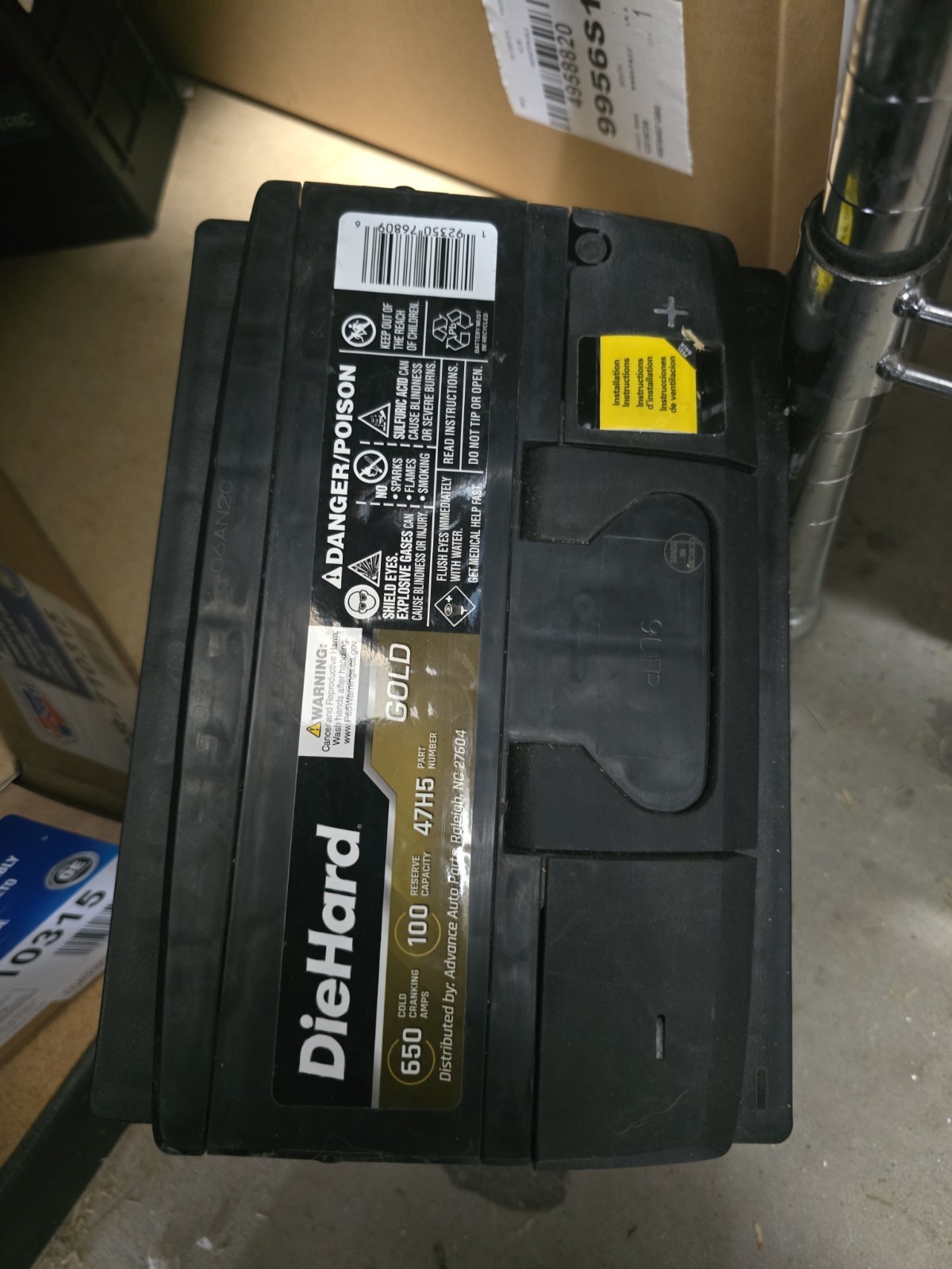 DieHard Platinum AGM Battery H5 680 CCA 850 CA 100 Minute Reserve Part # H5-AGM