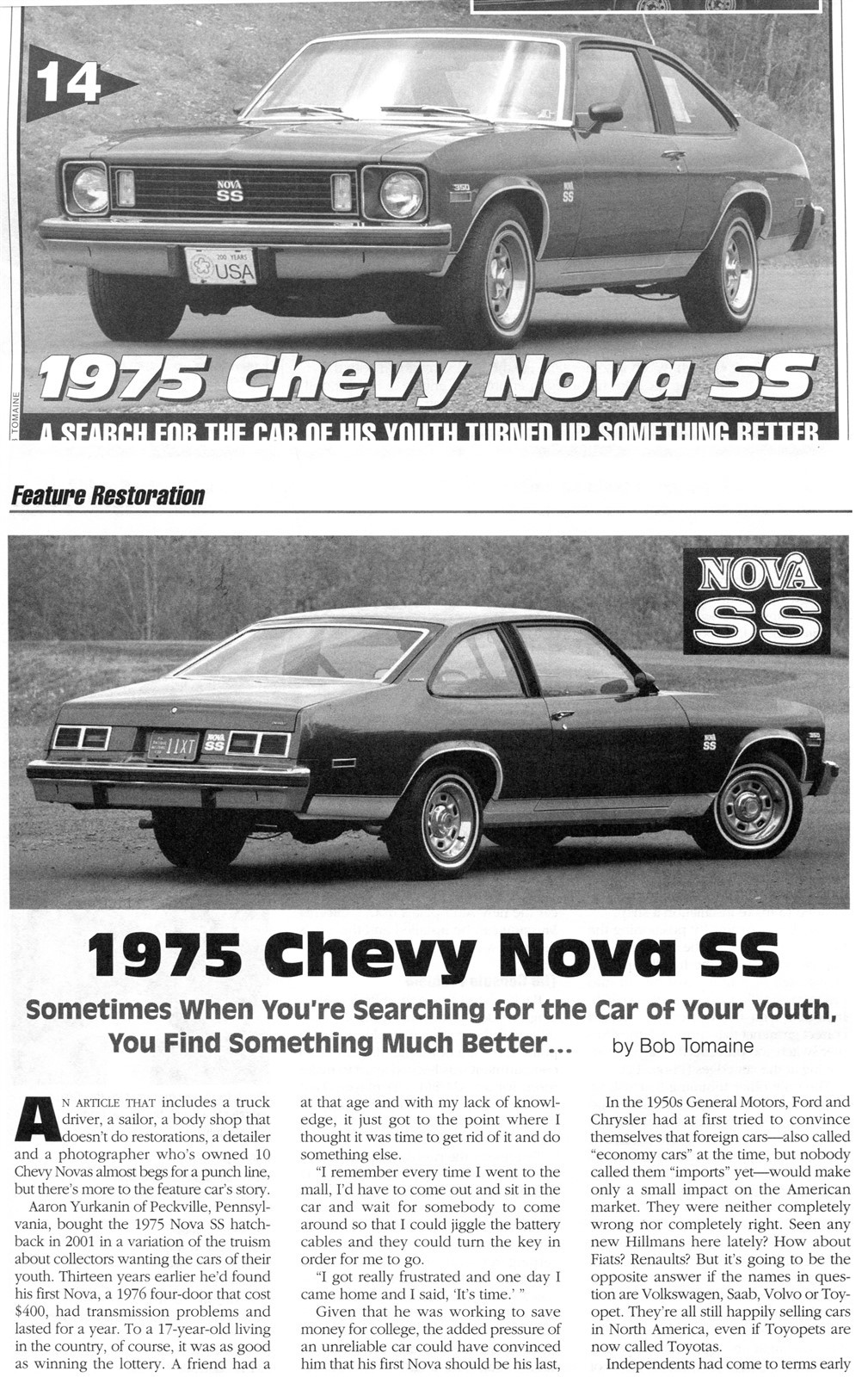 1975 CHEVROLET NOVA SS RESTORATION 5 pg Article 1975 CHEVROLET NOVA SS RESTORATION 5 pg Article