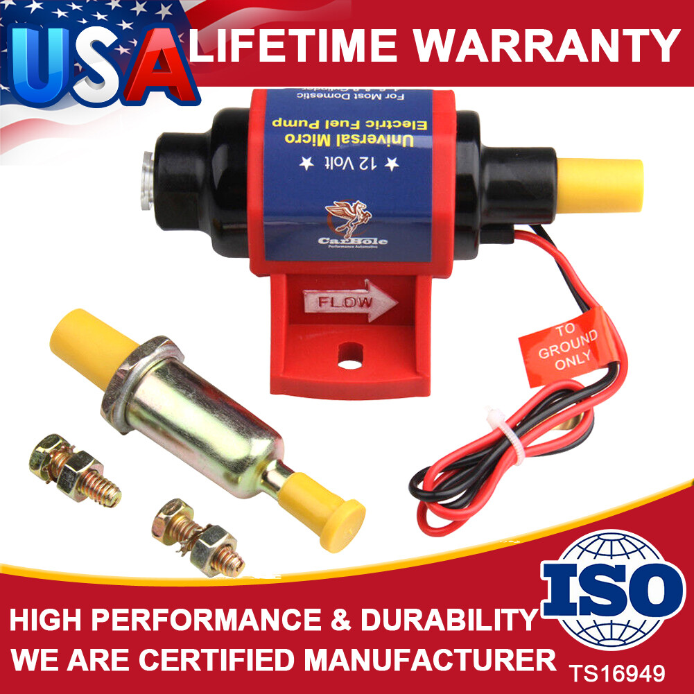 Universal Electric Fuel Pump Carburetor 12V Applications 35 GPH Gasoline 4-7 PSI