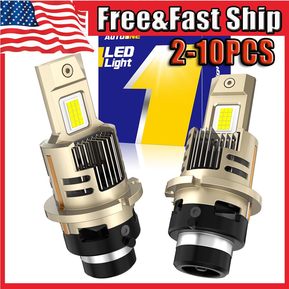 AUTOONE D2S LED Headlight Bulbs White Lights Super Bright 12000LM Lamps Kit2-10X