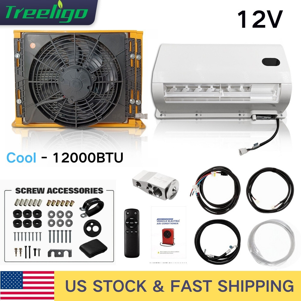 12000 BTU 12V Split AC Unit Air Conditioner Electric A/C Kit For Trucks Bus RV