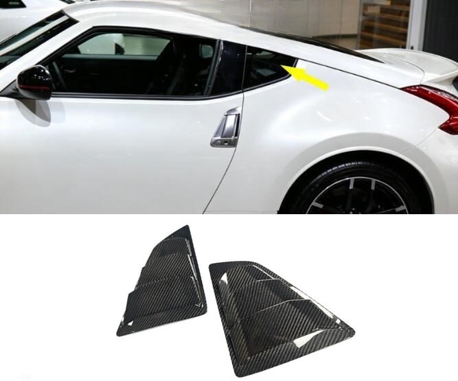 For 2009-2020 For Nissan 370Z Z34 Real Carbon Fiber Rear Window Shutter Cover V For 2009-2020 For Nissan 370Z Z34 Real Carbon Fiber Rear Window Shutter Cover V