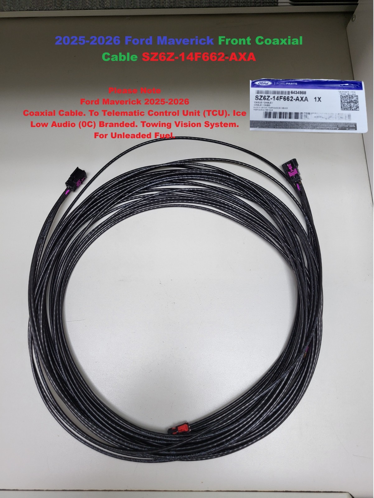 2025-2026 Ford Maverick Front Coaxial Cable SZ6Z-14F662-AXA