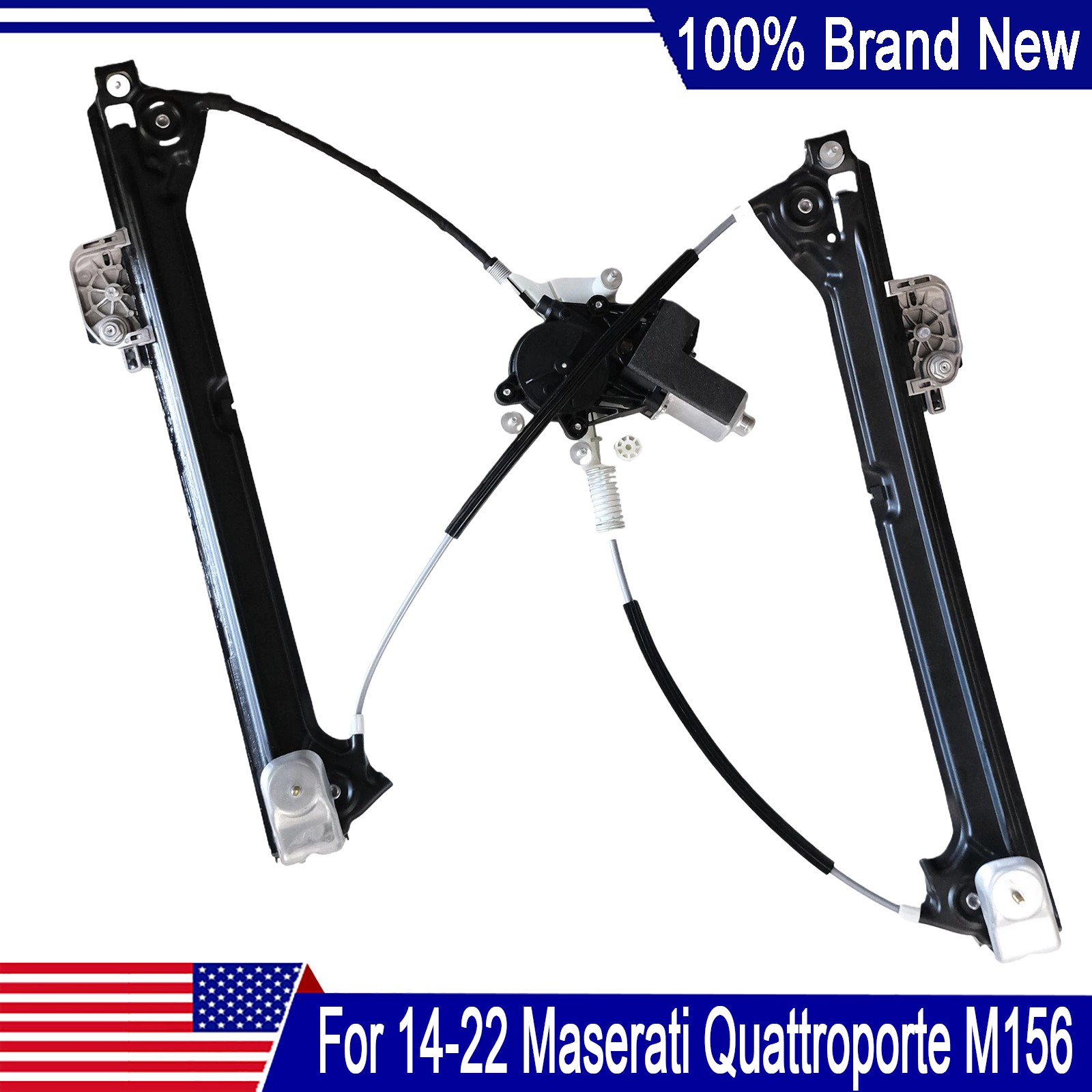 For 2014-22 Maserati Quattroporte M156 Front Left Side Window Regulator W/Motor
