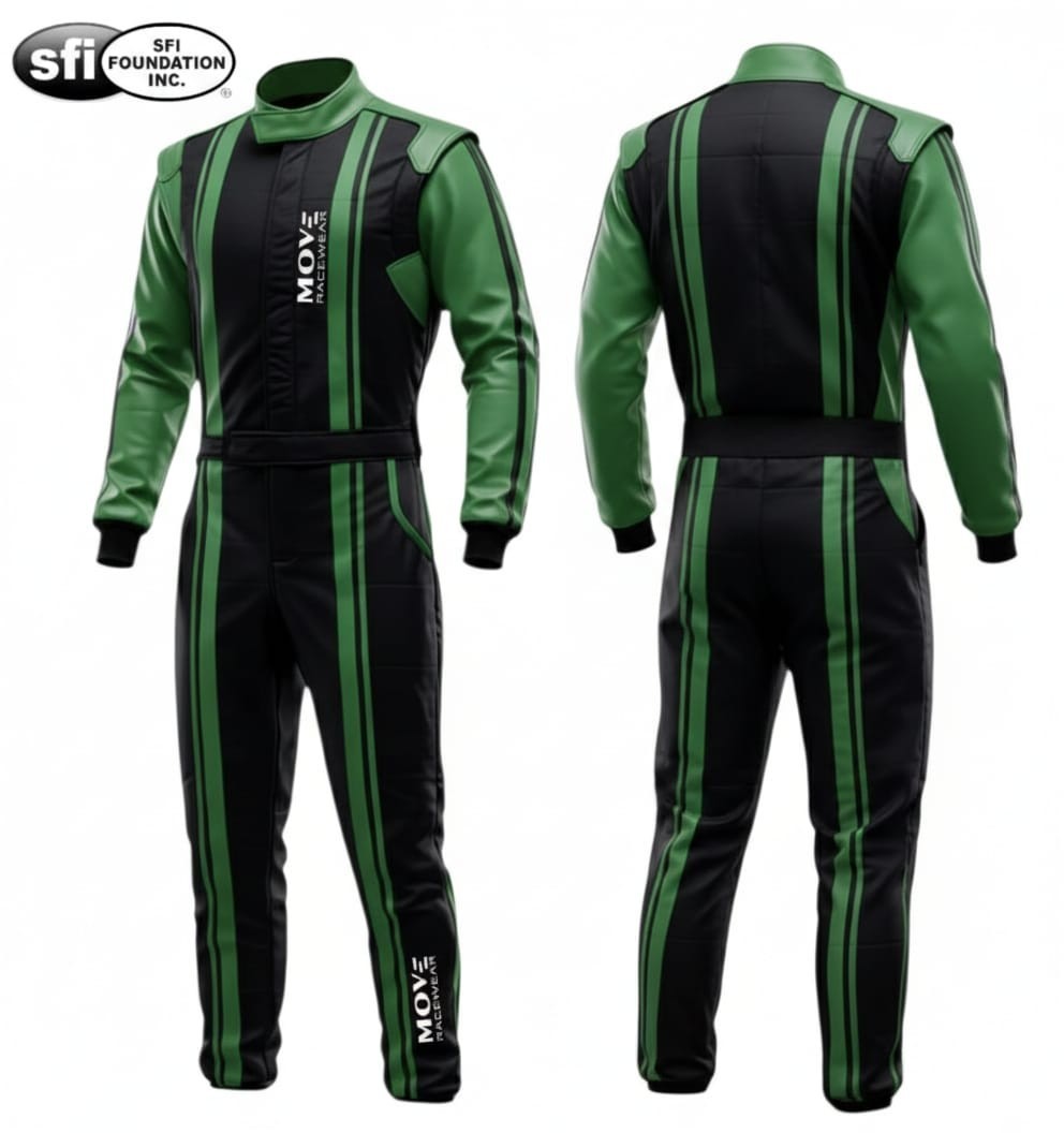 Move Extra-Light MR-86 SFI 3.2A/5 Double Layer Track Rally Car Race Suit Green Move Extra-Light MR-86 SFI 3.2A/5 Double Layer Track Rally Car Race Suit Green
