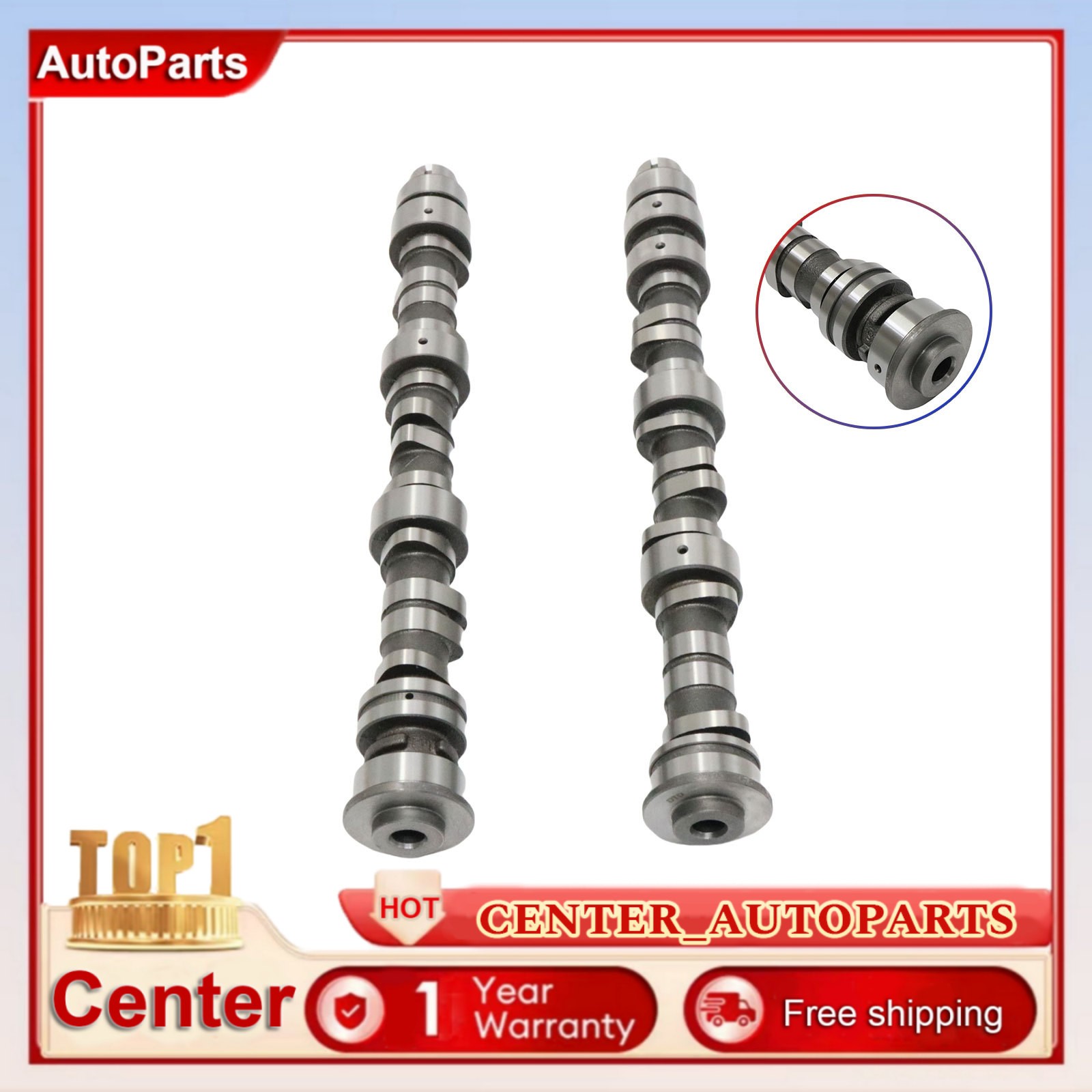Fits For 2010-13 Acura MDX ZDX 3.7L 24V V6 2Pcs Front+Rear Camshaft J37A1 J37A5