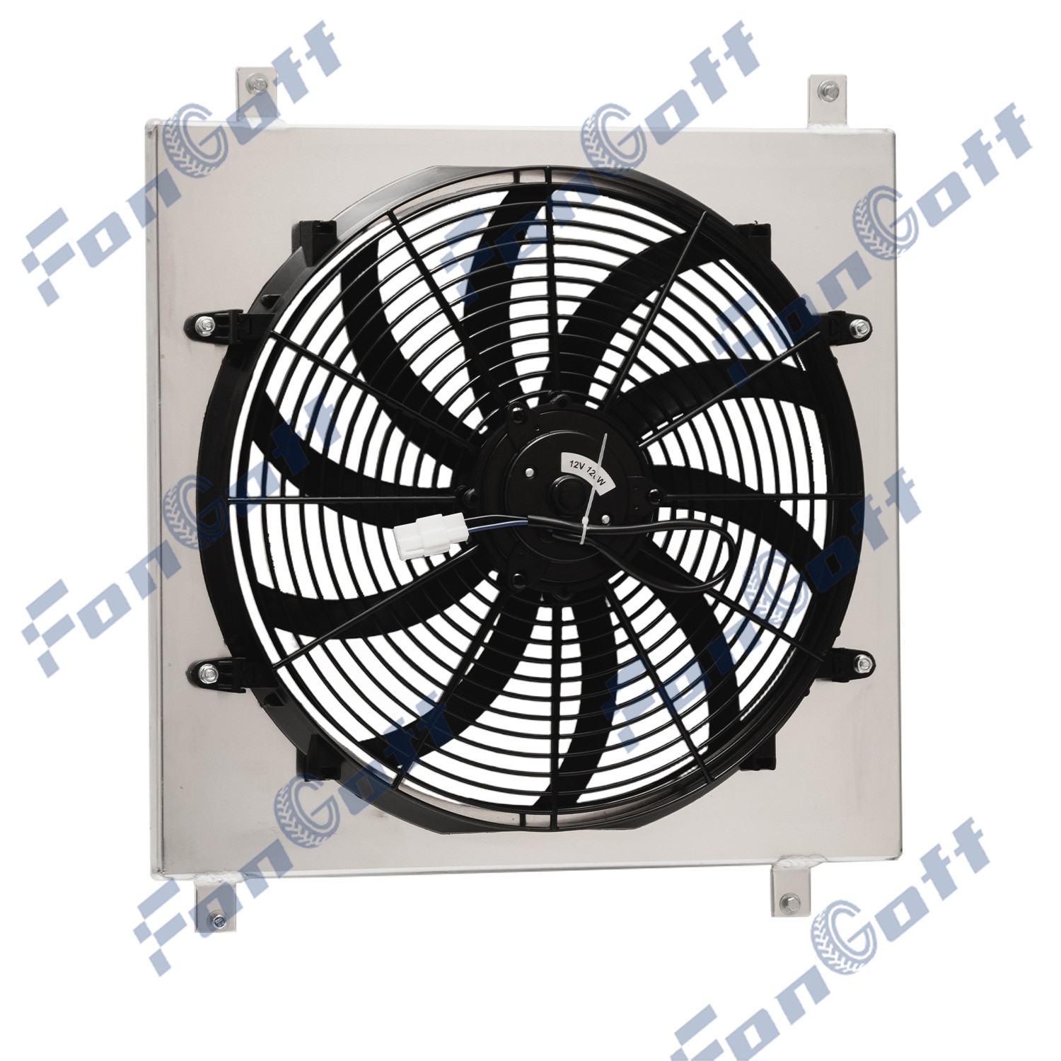 #CC522 Aluminum Shroud+Fan Kit For 1966-1977 Ford Bronco 2.8L 3.3L 5.0L