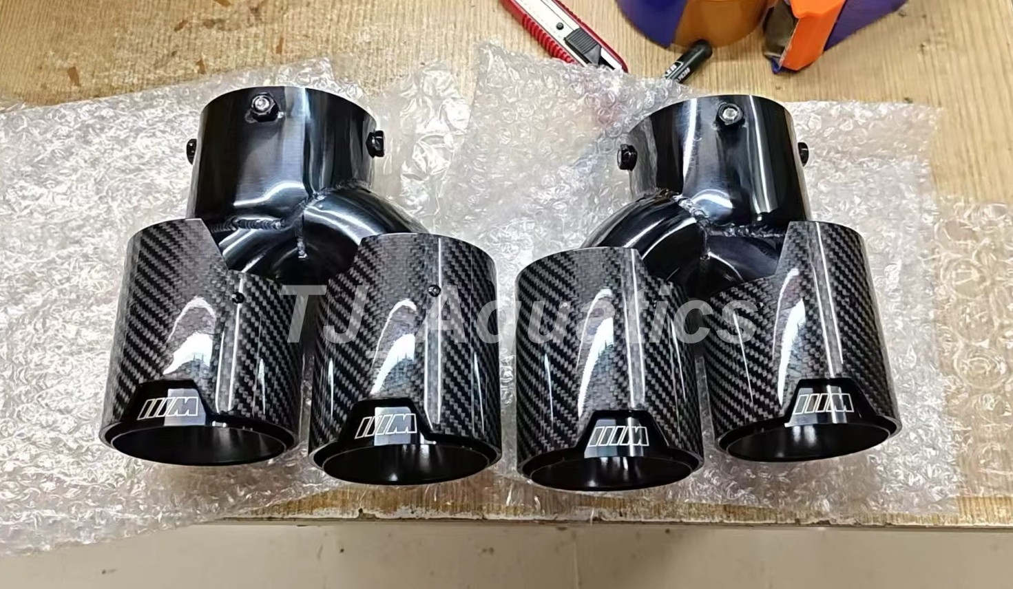 BMW M STYLE CARBON QUAD EXHAUST TIPS | M240i/M340i/M440i (2019-2027) BMW M STYLE CARBON QUAD EXHAUST TIPS | M240i/M340i/M440i (2019-2027)