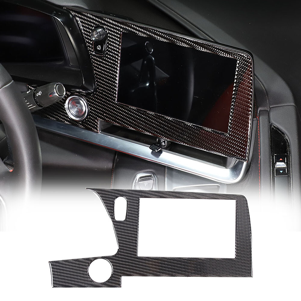 Soft Carbon Fiber Centre Navigation Screen Panel Sticker For Corvette C8 2020-23
