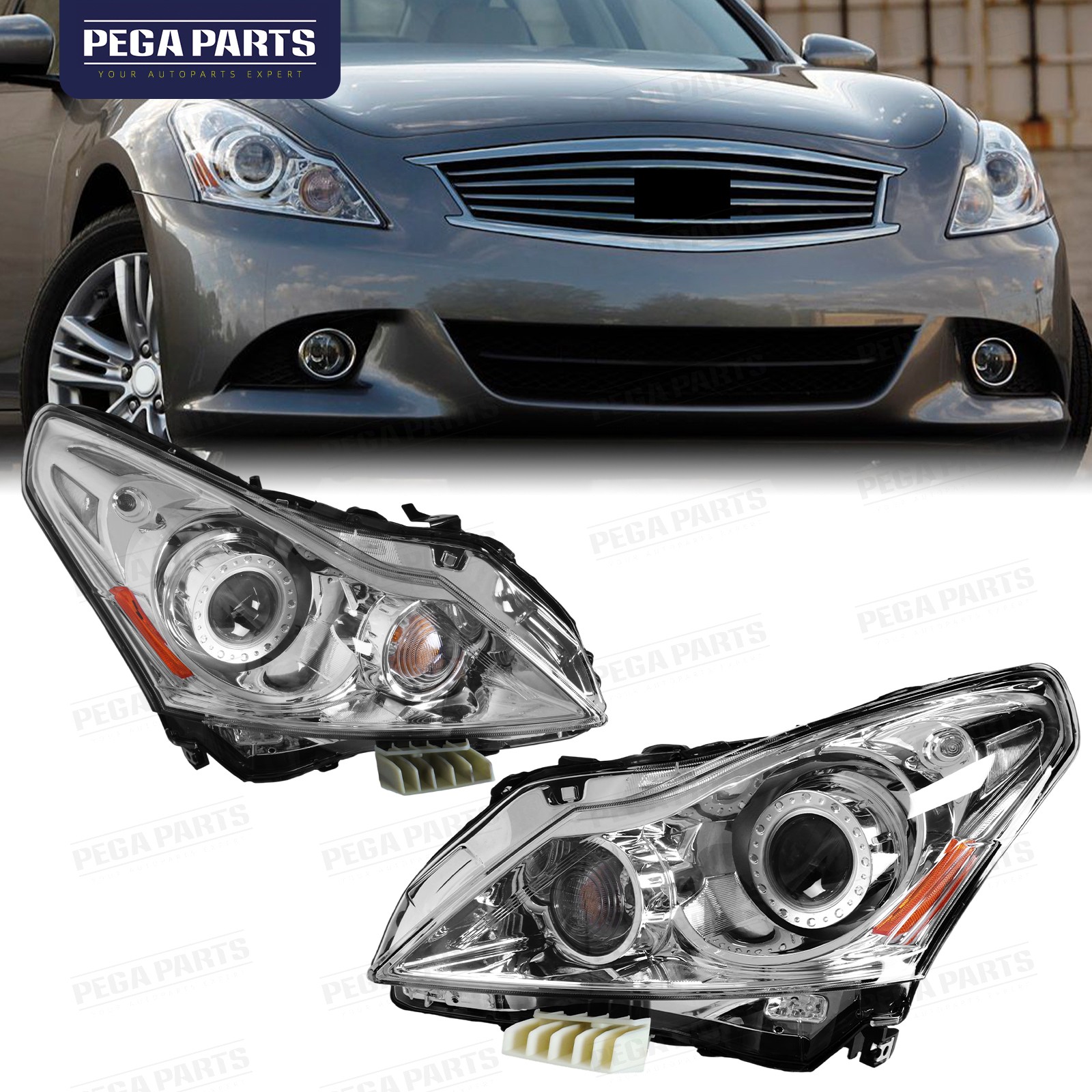 For 2010-2013 G37 2011-2012 G25 4-Door Sedan HID/Xenon Projector Headlight Pair