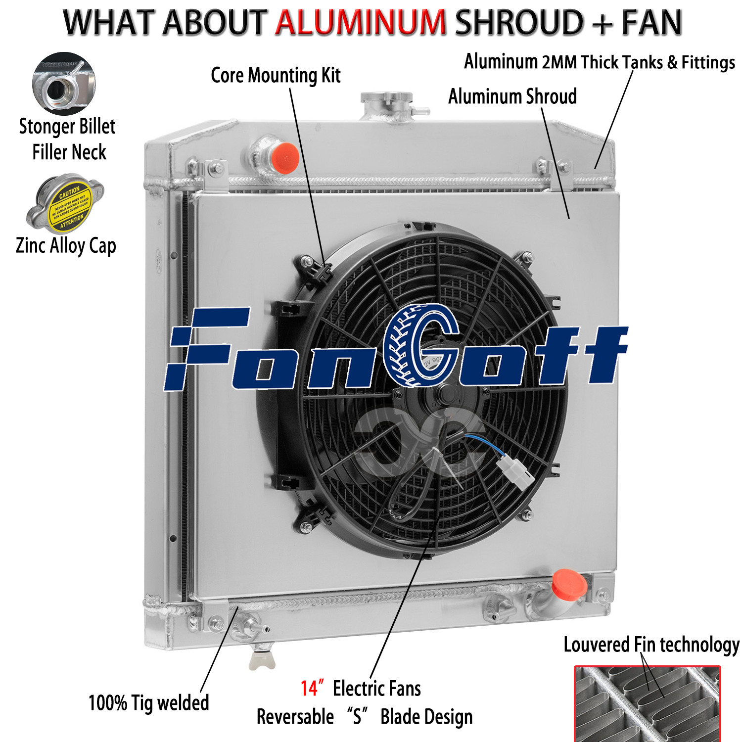 3Rows Radiator Shroud Fan For 1968-72 Mercedes Benz S-CLASS W108 W109/111 280SE