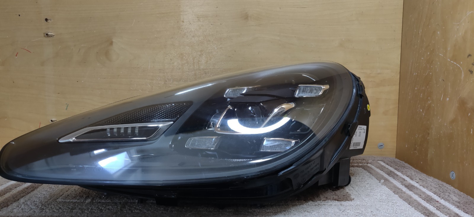 2015-2018 PORSCHE CAYENNE FULL LED LEFT COMPLETED HEADLIGHT HOUSING ONLY A14555