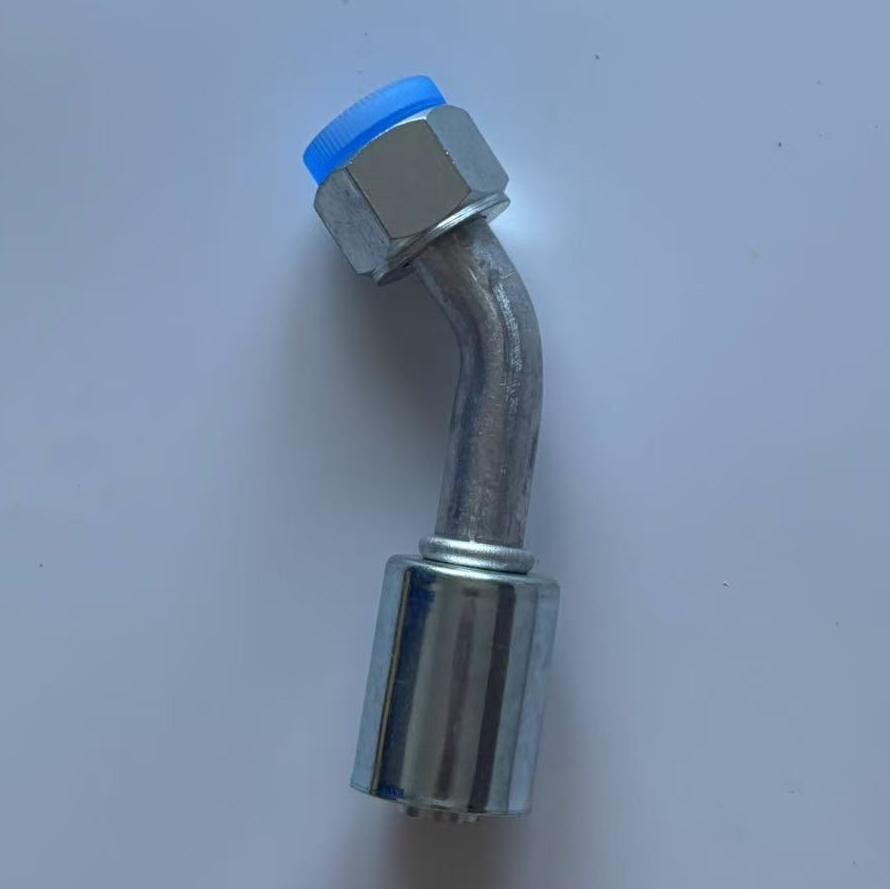 A/C BEADLOCK AC FITTING CRIMP ON FEMALE O RING 45 DEGREE #10 NUT #10 HOSE BL1313 A/C BEADLOCK AC FITTING CRIMP ON FEMALE O RING 45 DEGREE #10 NUT #10 HOSE BL1313