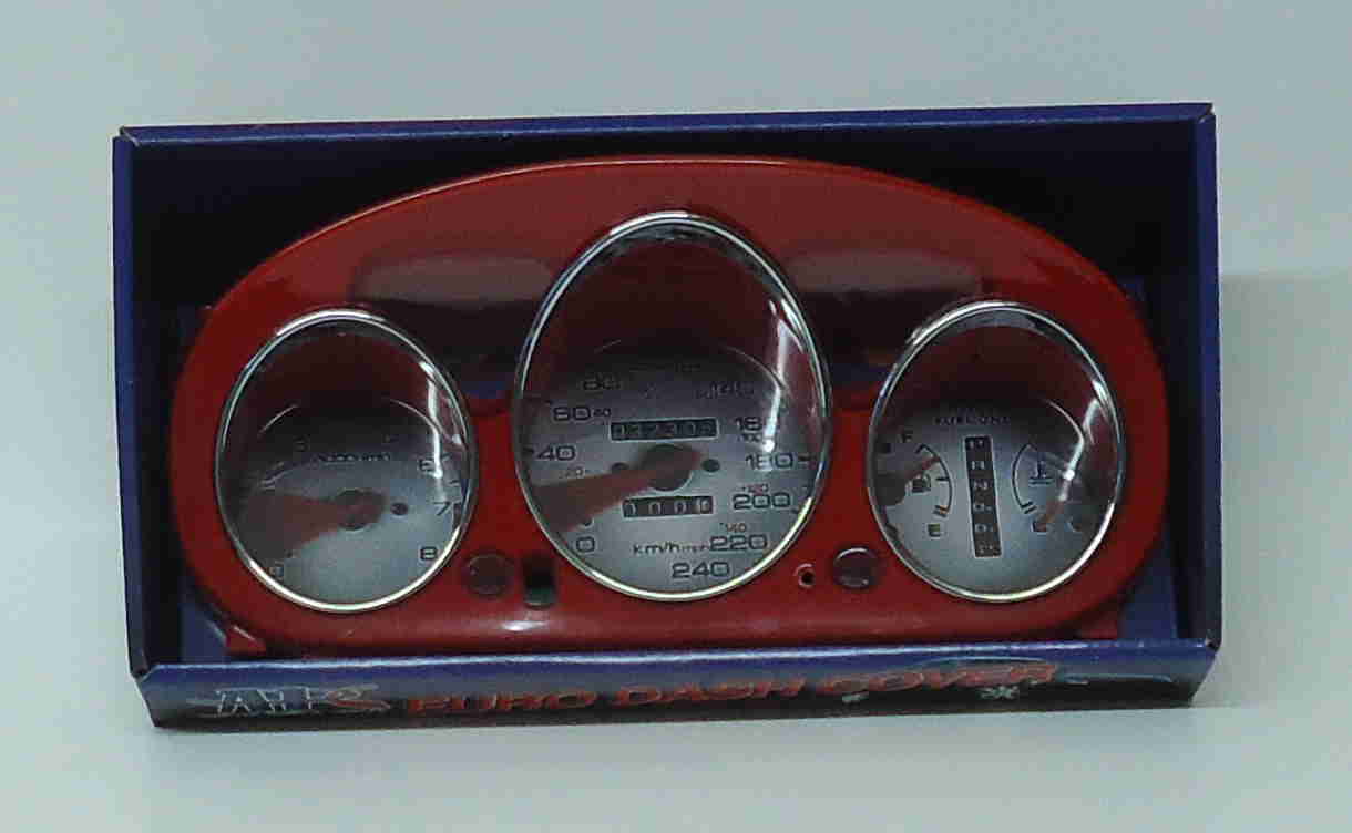 Red 96-00 Honda Civic Euro Dash Cluster Cover Eurodash Gauges Instrument Red 96-00 Honda Civic Euro Dash Cluster Cover Eurodash Gauges Instrument