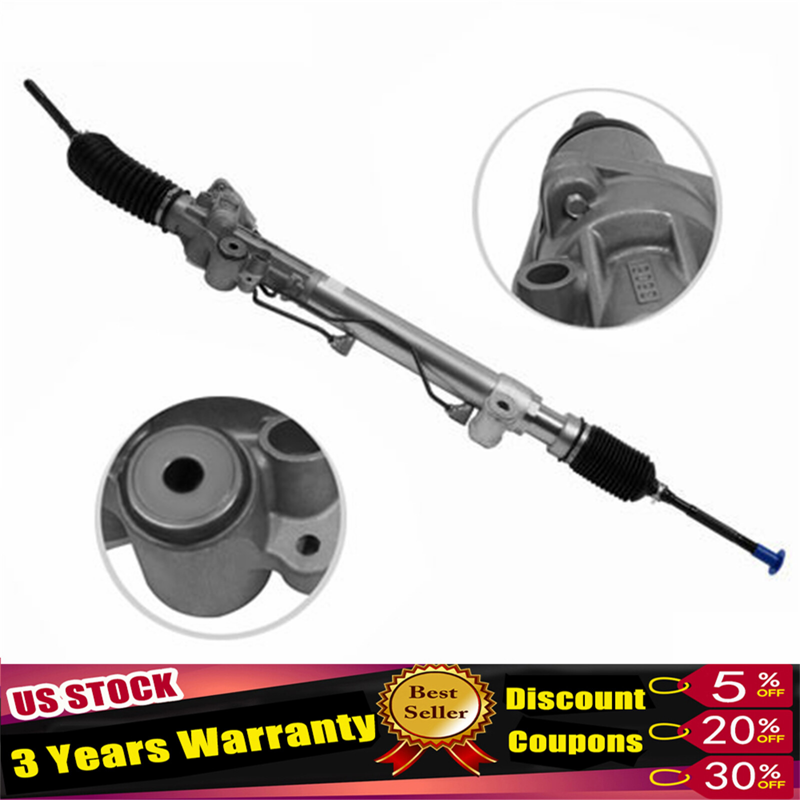 For 2003-2009 Lexus GX470 / Toyota 4Runner Power Steering Rack and Pinion Silver