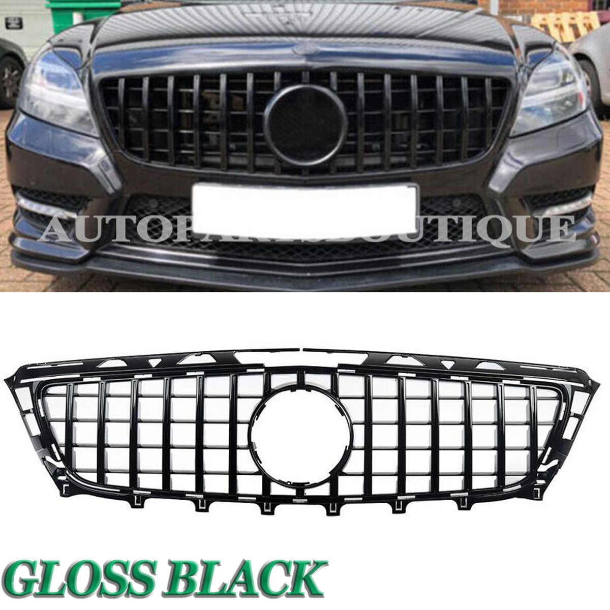 GT Look Front Grille Grill For Mercedes Benz W218 CLS350 CLS550 11-14 All Black GT Look Front Grille Grill For Mercedes Benz W218 CLS350 CLS550 11-14 All Black