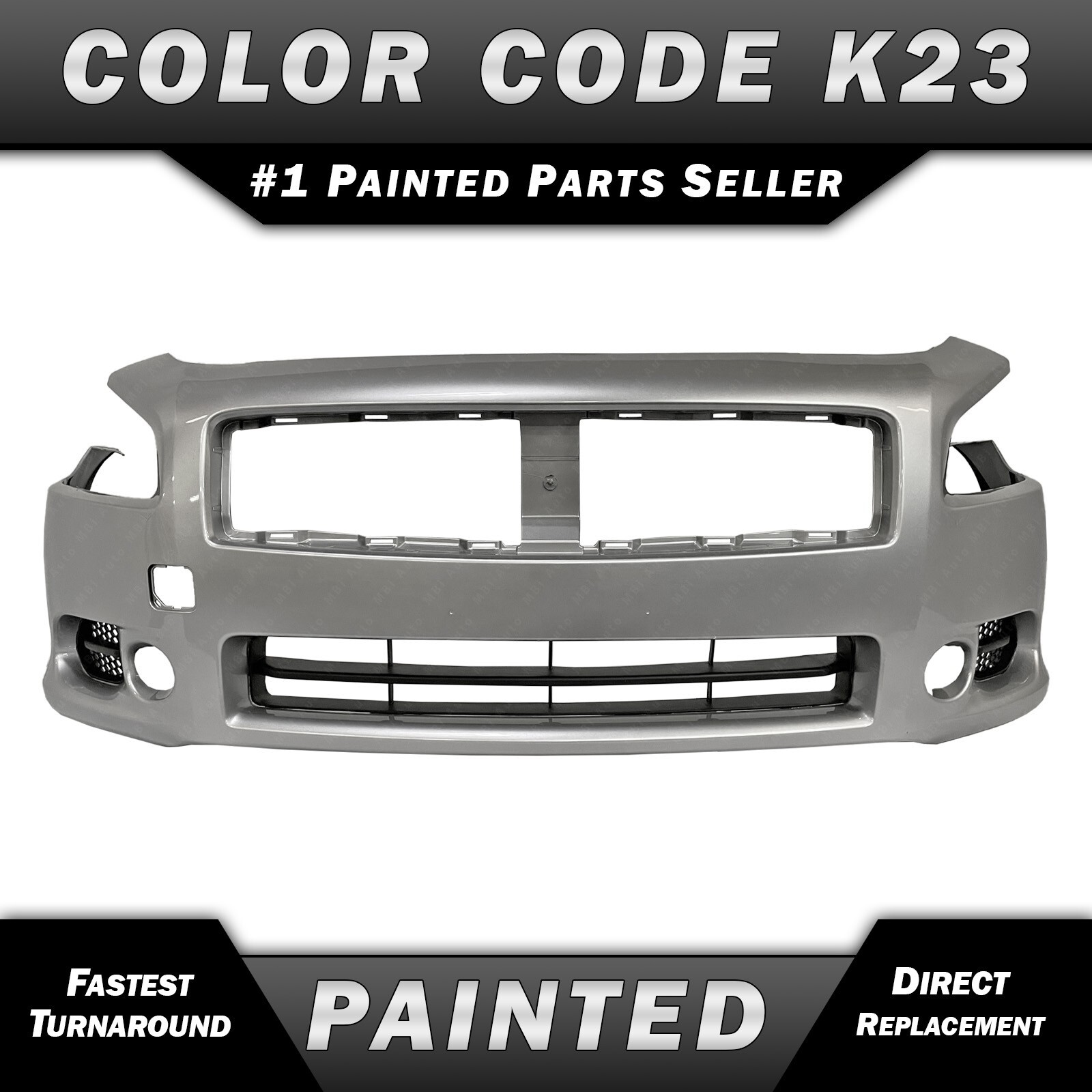 NEW Painted *K23 Silver* Front Bumper Cover Fascia for 2009-2014 Nissan Maxima