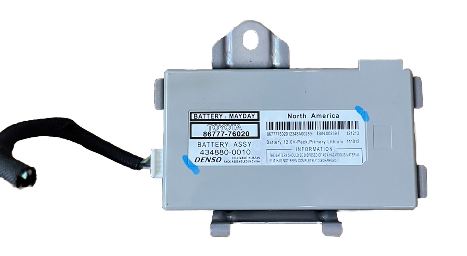 Toyota Lexus SOS Mayday Emergency Battery Control Module Pigtail 86777-76040