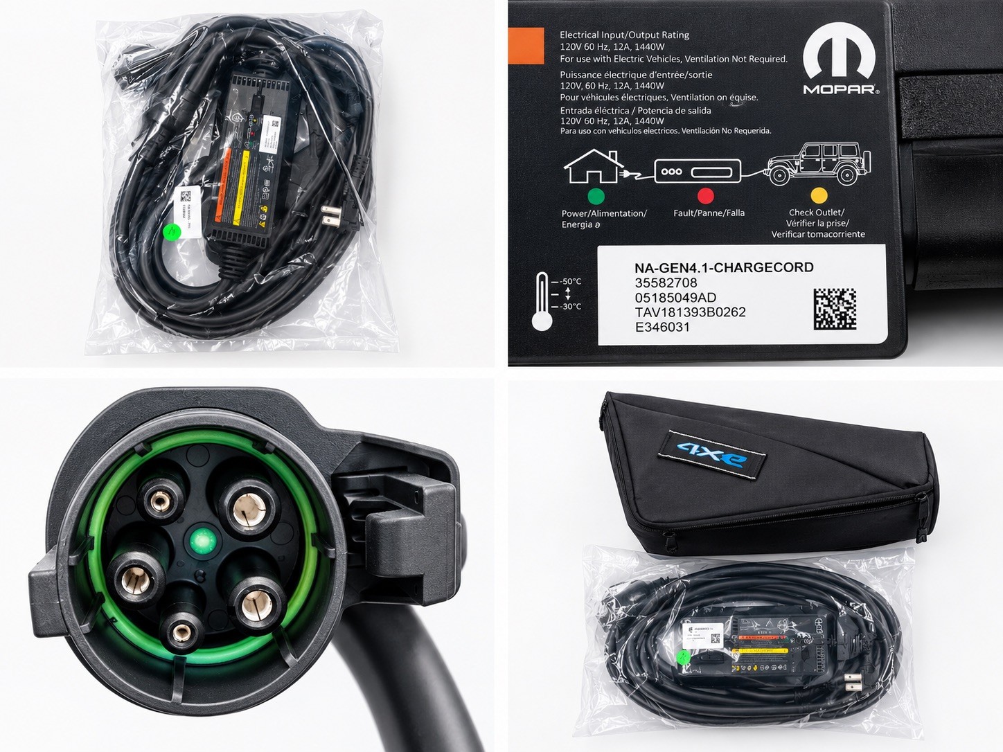 MOPAR Jeep Wrangler RUBICON  GRAND CHEROKEE 4XE electric EV charger 05185049AD