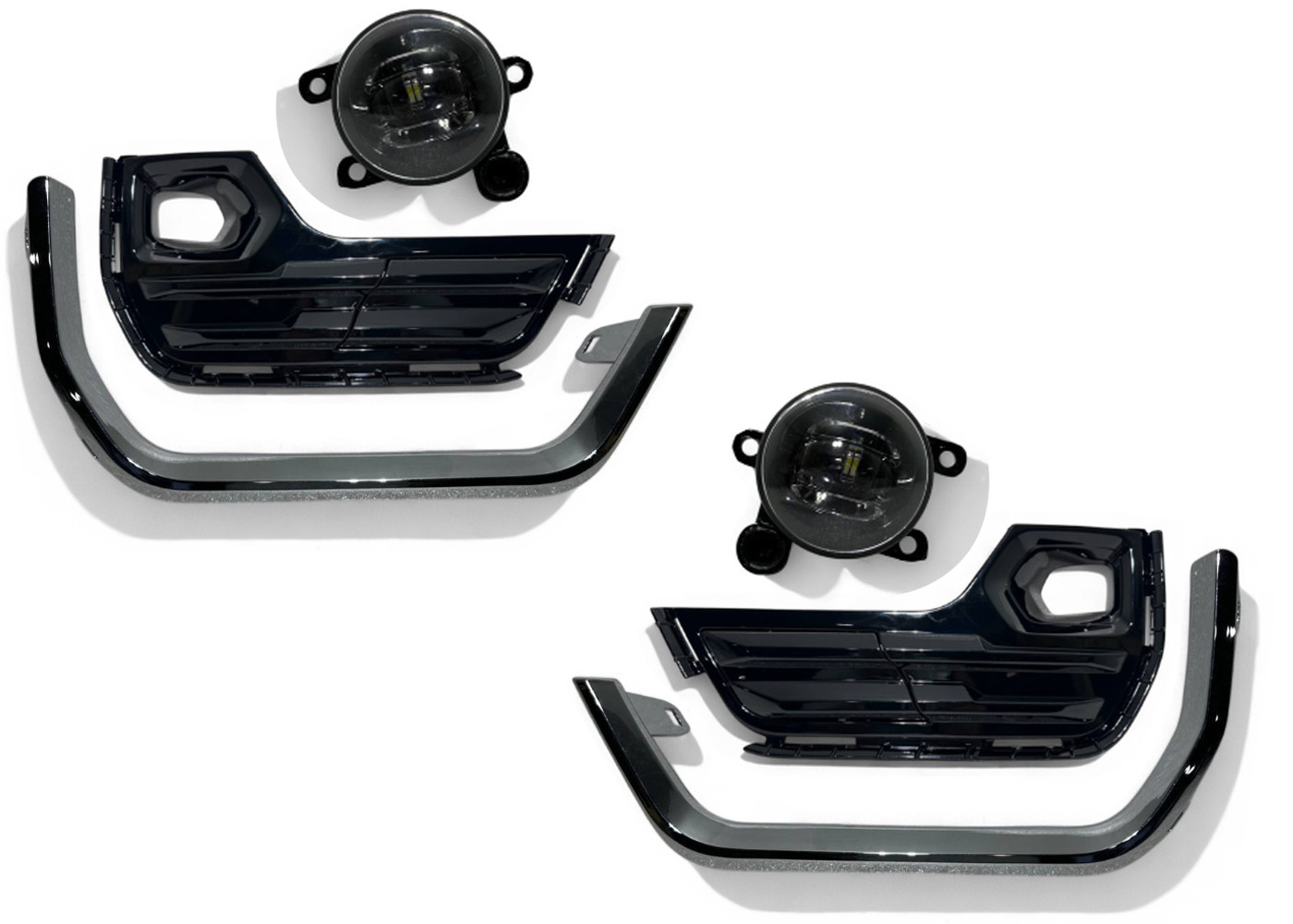 For 2022-2024 GMC Terrain SLT Left Right Front Bumper Fog Cover Chrome Set For 2022-2024 GMC Terrain SLT Left Right Front Bumper Fog Cover Chrome Set