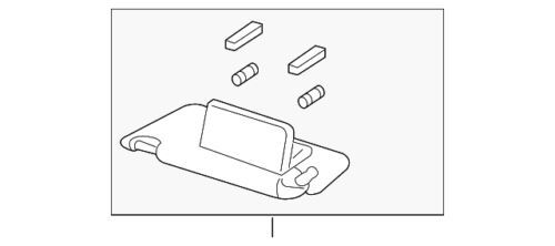 Genuine Honda Sun Visor Assembly Original Equipment 83280-TA0-A91ZB OEM Genuine Honda Sun Visor Assembly Original Equipment 83280-TA0-A91ZB OEM
