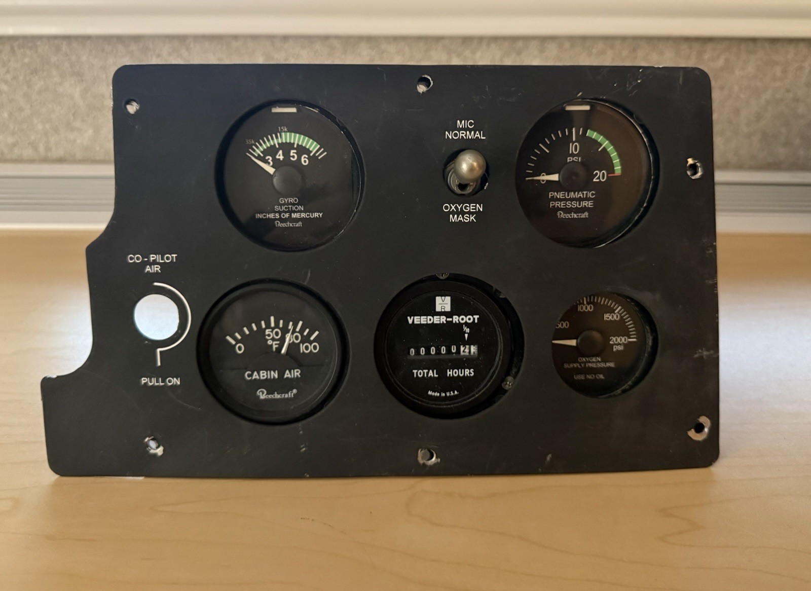 Panel Cluster From King Air B200 Salvage Panel Cluster From King Air B200 Salvage