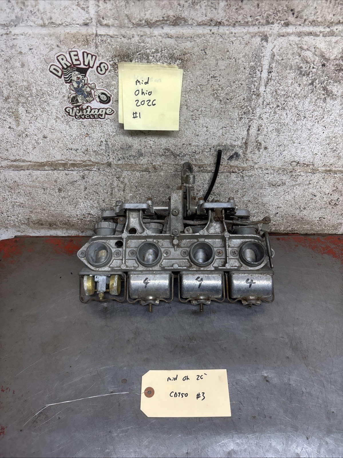1971 - 1976 Honda Cb750 Cb 750 Four Carburetor Rack Oem Original