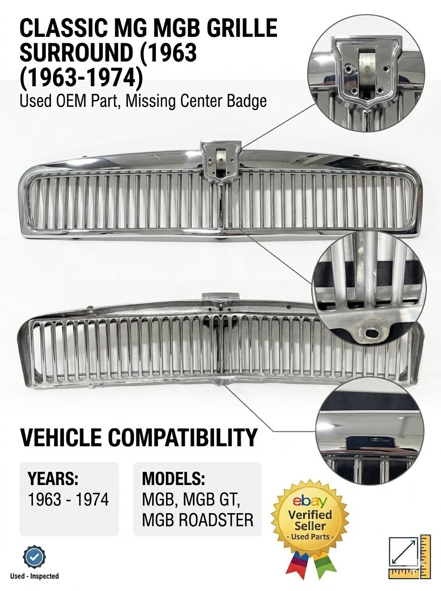 1962-1974 MG MGB-GT MGC ORIGINAL FRONT GRILLE OEM  Great Condition.