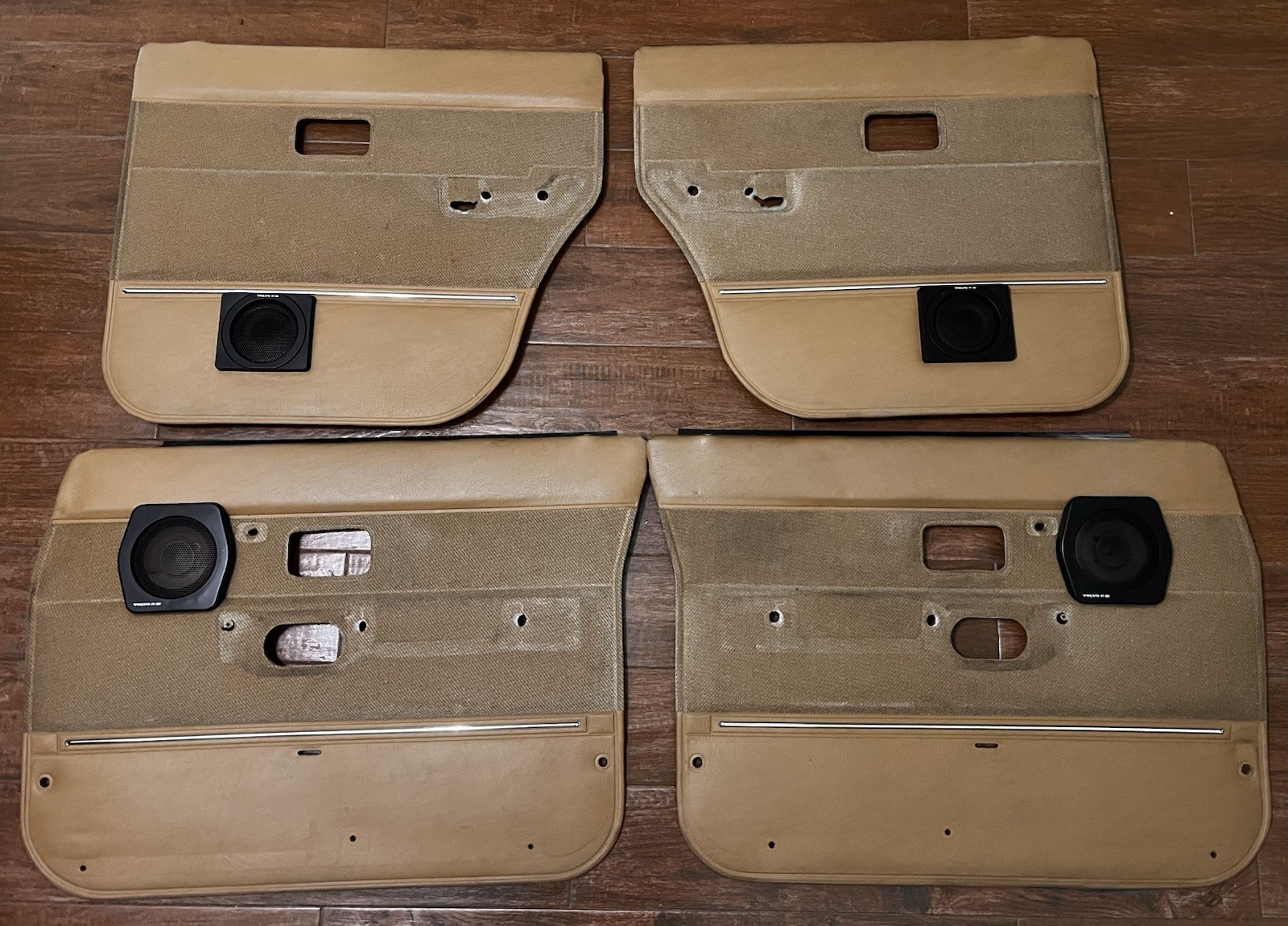 Volvo 240 244 245 Front Rear Door Panels Door Cards 4 Piece Set With Speakers Volvo 240 244 245 Front Rear Door Panels Door Cards 4 Piece Set With Speakers