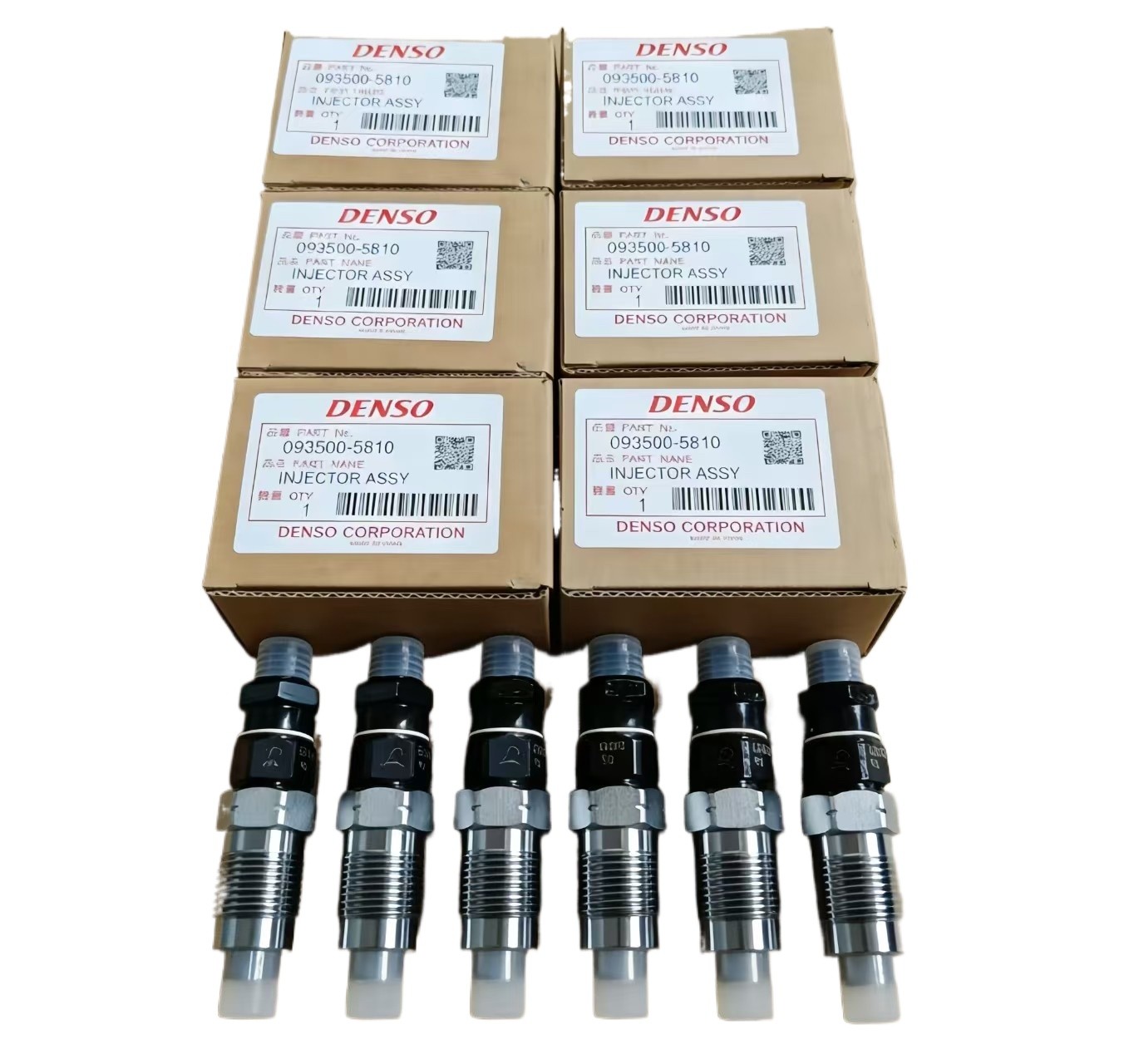 6X 093500-5810/23600-19075 DENSO GENUINE HOLDER & NOZZLE SET 1HZ 4.2 LTR OEM