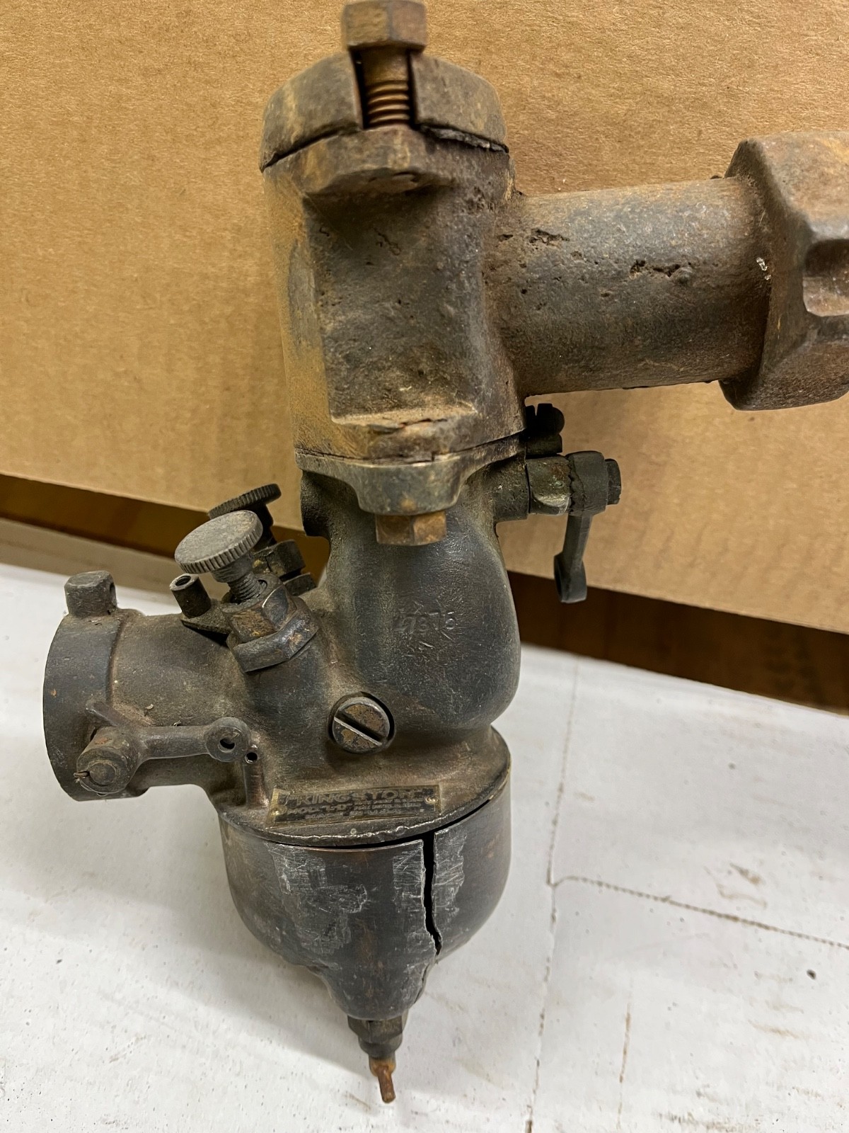 Original 1904 Kingston Model LD 47375 Brass Carburetor And Manifold 1926 Fordson Original 1904 Kingston Model LD 47375 Brass Carburetor And Manifold 1926 Fordson