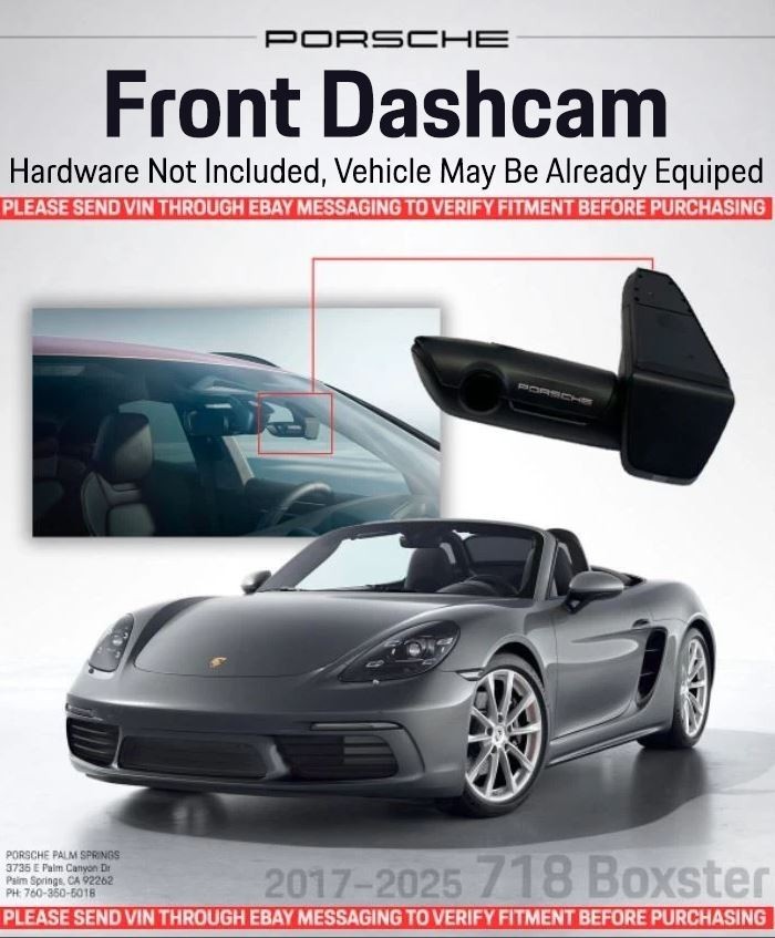 2017-2025 Genuine 718 Boxster Dashcam - No hardware (Vin)