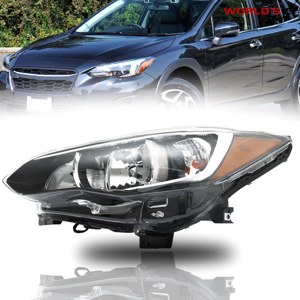 Left Side Headlight For 2017-18 Subaru Impreza/Crosstrek Halogen Chrome Housing