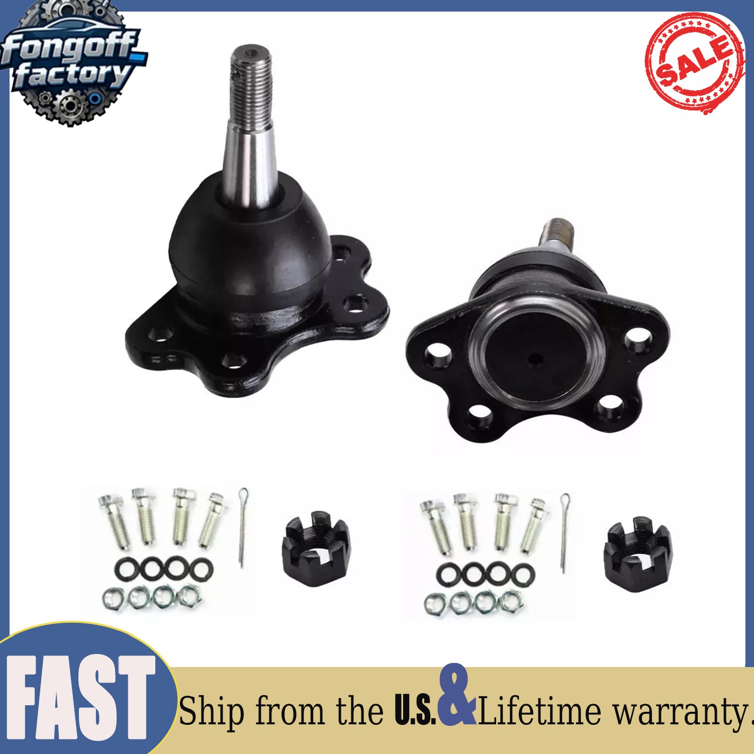 2-PCS Bolt-In Upper Ball Joint Set fit 2001 Chevy/GMC 1500HD 2500HD/ 3500HD
