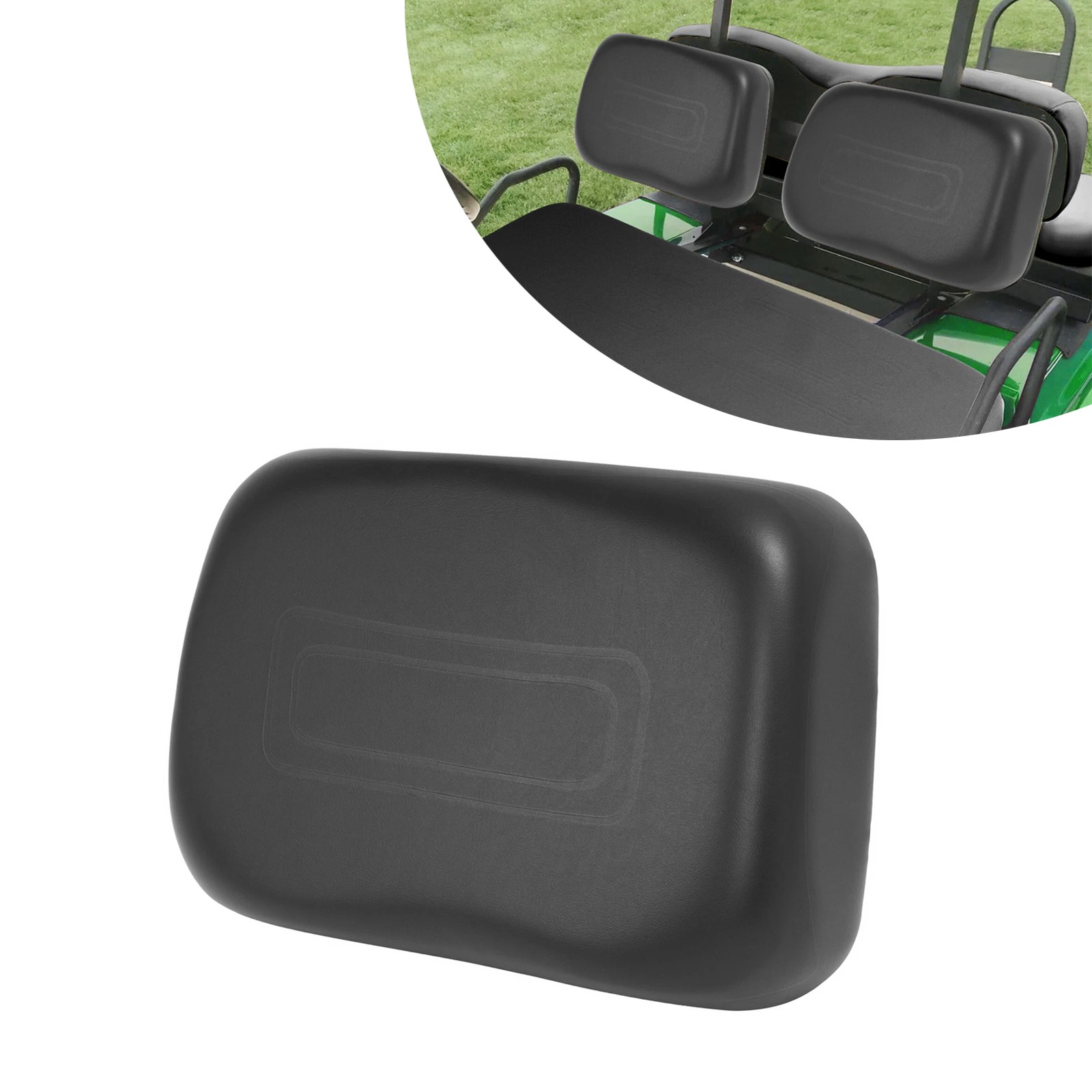 Black Front Seat Back Cushion For Club Car DS Golf Cart 1979 1980-2000.5 Black Front Seat Back Cushion For Club Car DS Golf Cart 1979 1980-2000.5