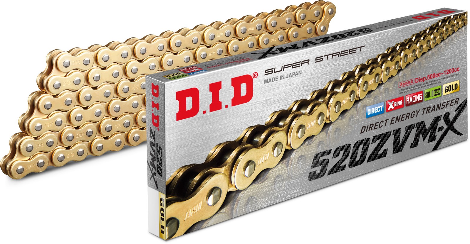 D.I.D - Super Street 520ZVMX 120 X Ring Chain Gold | 520ZVMXG120Z D.I.D - Super Street 520ZVMX 120 X Ring Chain Gold | 520ZVMXG120Z