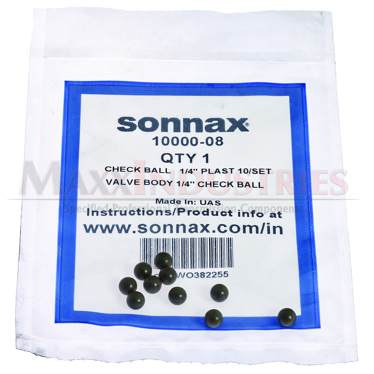 TH350 700 4L60 700R4 4L60E 4L70 .250 Torlon Check Ball 10 Pc Sonnax 10000-08