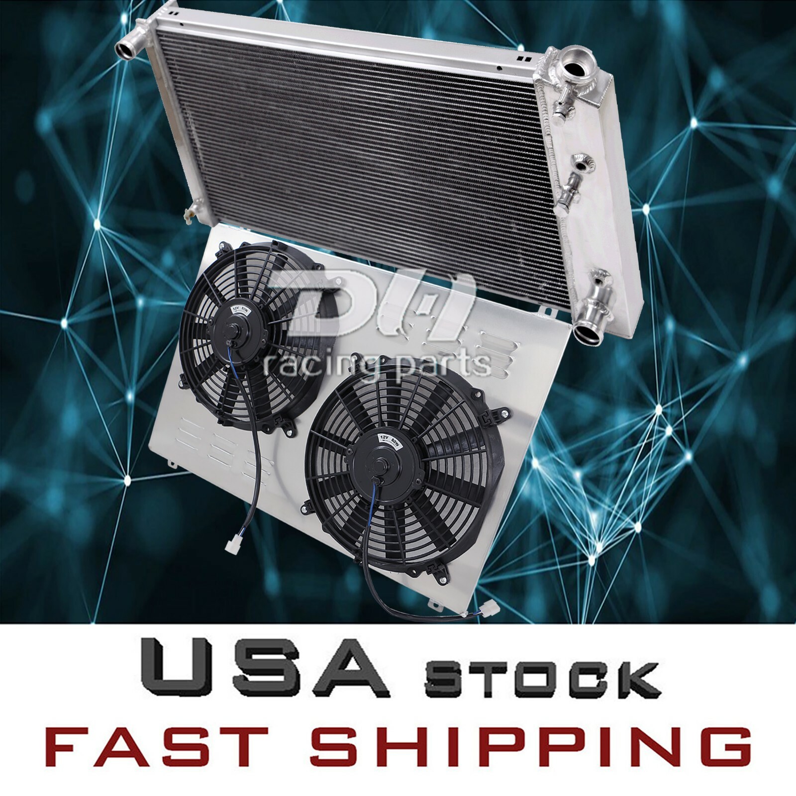 CC162 3Row Radiator&Shroud&Fan Fits 1978-1988 Oldsmobile Cutlass Supreme 2.8L