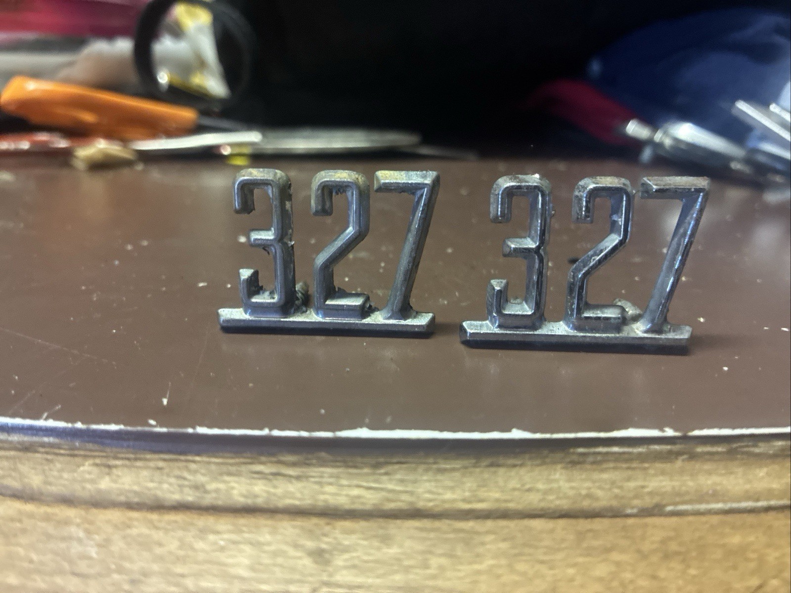 Pair Vtg 1967 Chevrolet Impala SS 327 Fender Car Vehicle Emblem Badges Pair Vtg 1967 Chevrolet Impala SS 327 Fender Car Vehicle Emblem Badges