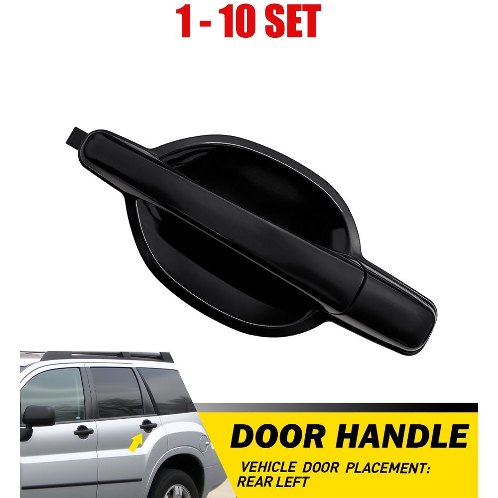 1-10X Black Outer Door Handle Fit 2004-2011 Mitsubishi Endeavor Rear Driver Side