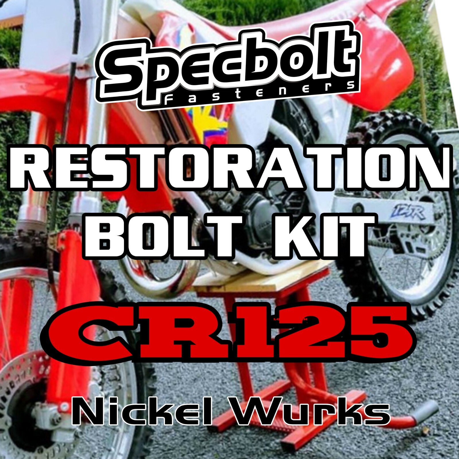 Specbolt Restoration Bolt Kit For Honda CR125 Fasteners Nickel Wurks CR 125 Specbolt Restoration Bolt Kit For Honda CR125 Fasteners Nickel Wurks CR 125