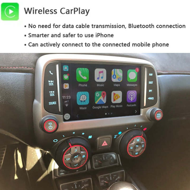 Wireless Apple Carplay Android Auto For Chevrolet/Chevy Camaro 2010–2015 Kit