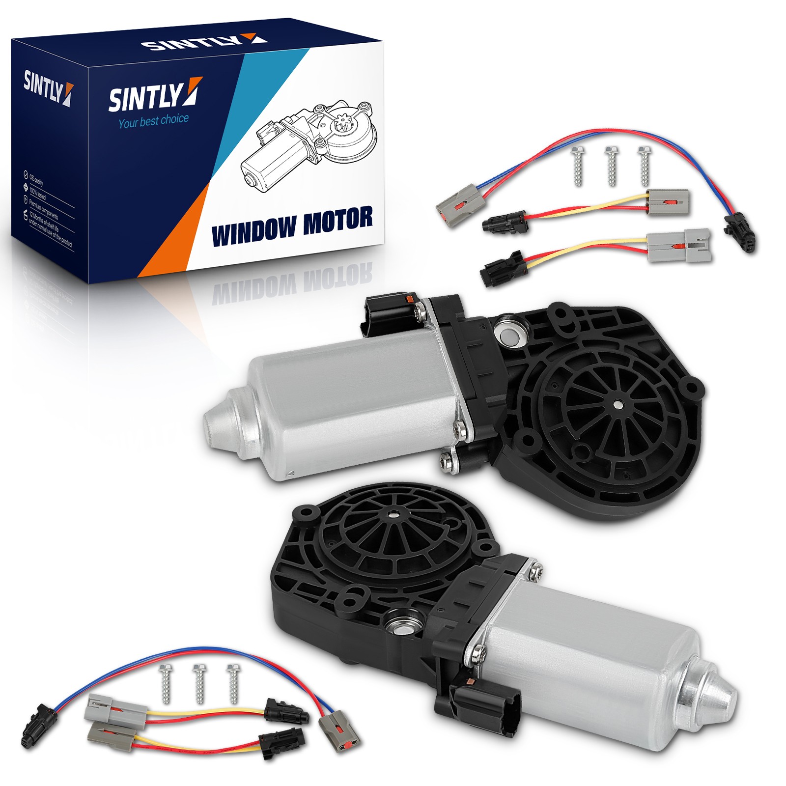 SINTLY 2x Front Window Motor for Ford F-150 F-250 F-350 Lincoln Navigator 97-04
