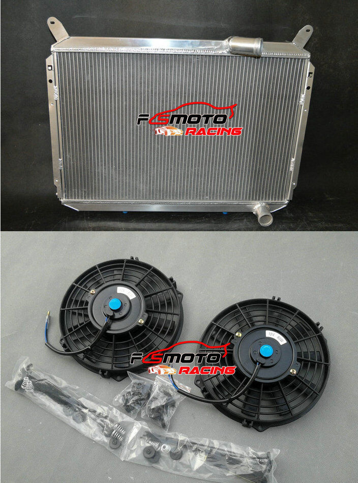 Fits 84-89 Nissan 300ZX Fairlady Z Z31 Turbo VG30 3.0L V6 Aluminum Radiator+Fans