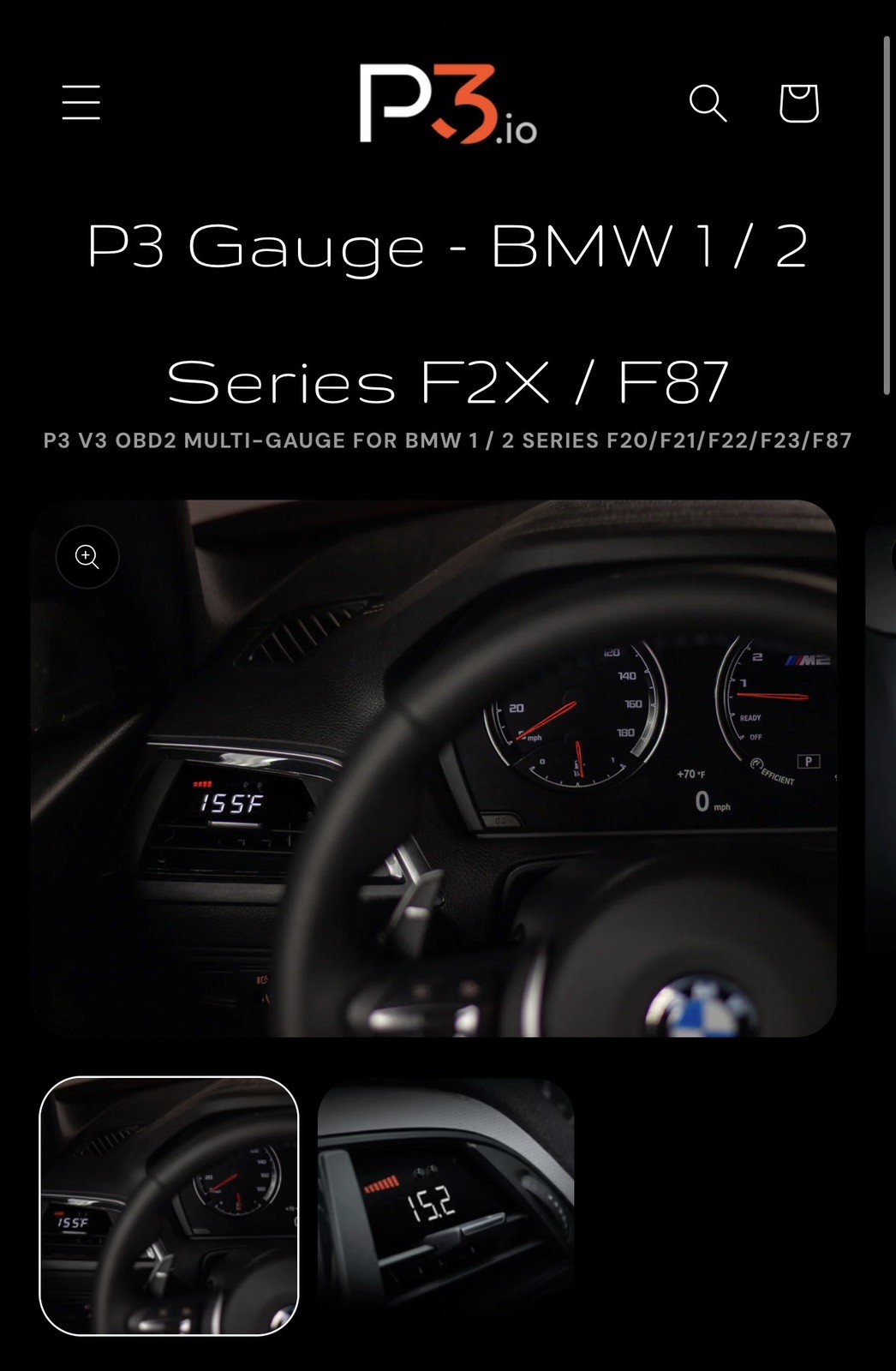 Brand New P3 Gauge For BMW F20/F21/F22/F23/F87 Brand New P3 Gauge For BMW F20/F21/F22/F23/F87