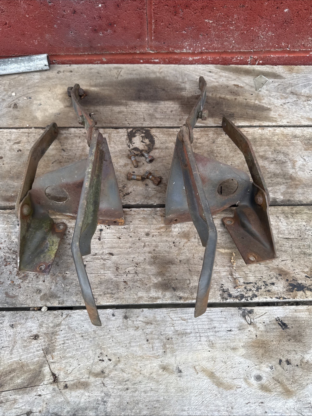 Vintage 1949 Ford Custom Hood Hinges Original Shoebox